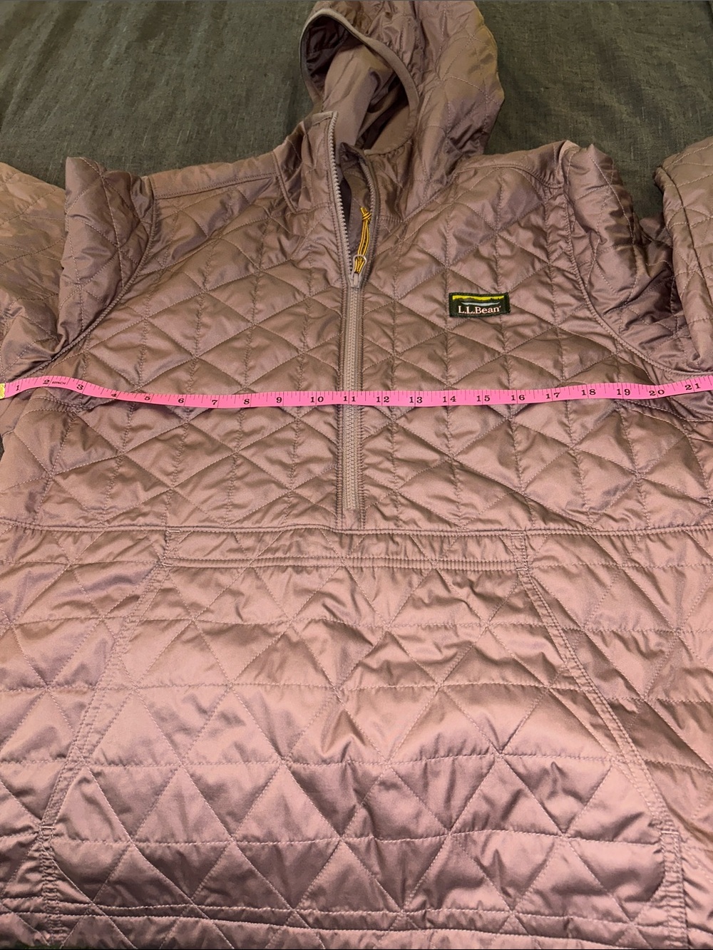L.L. Bean Women’s Quilted Hooded Puffer Jacket in Pale Pink